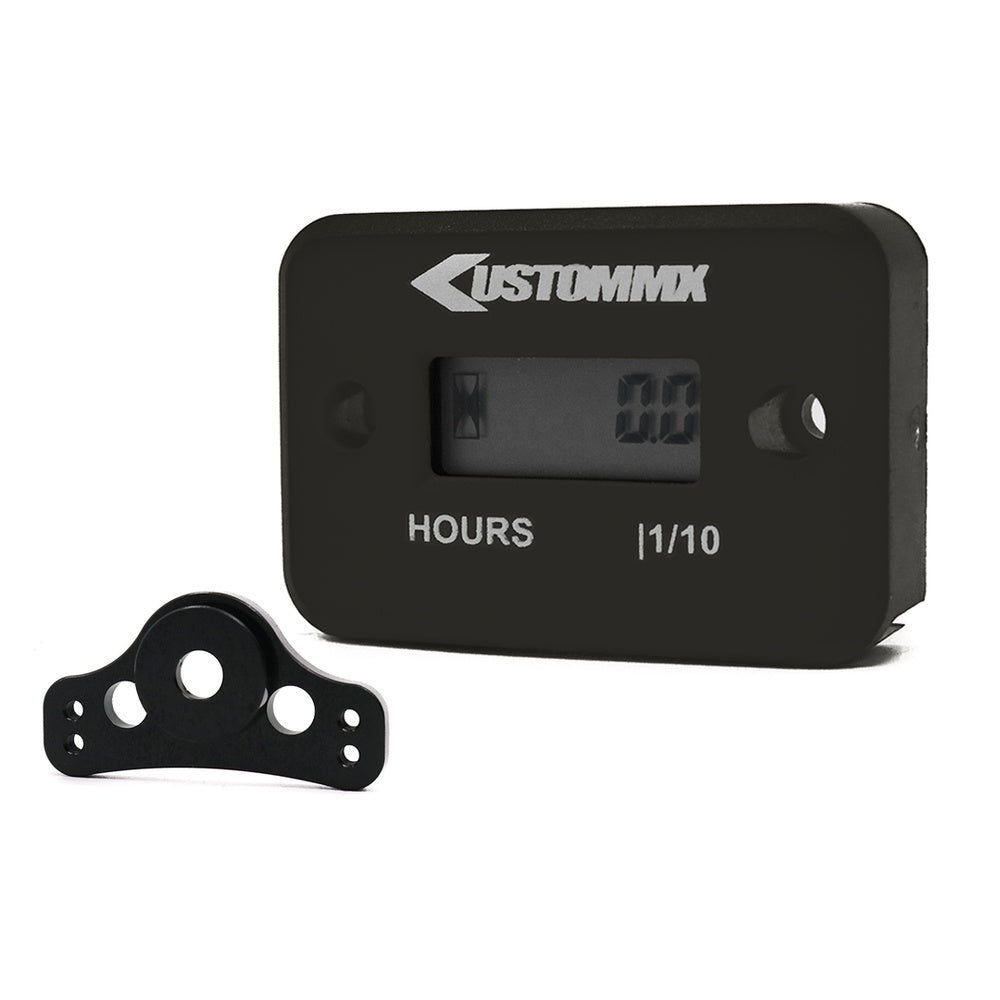 Kustom Hardware Hour Meter with Mounting Bracket Included - Black