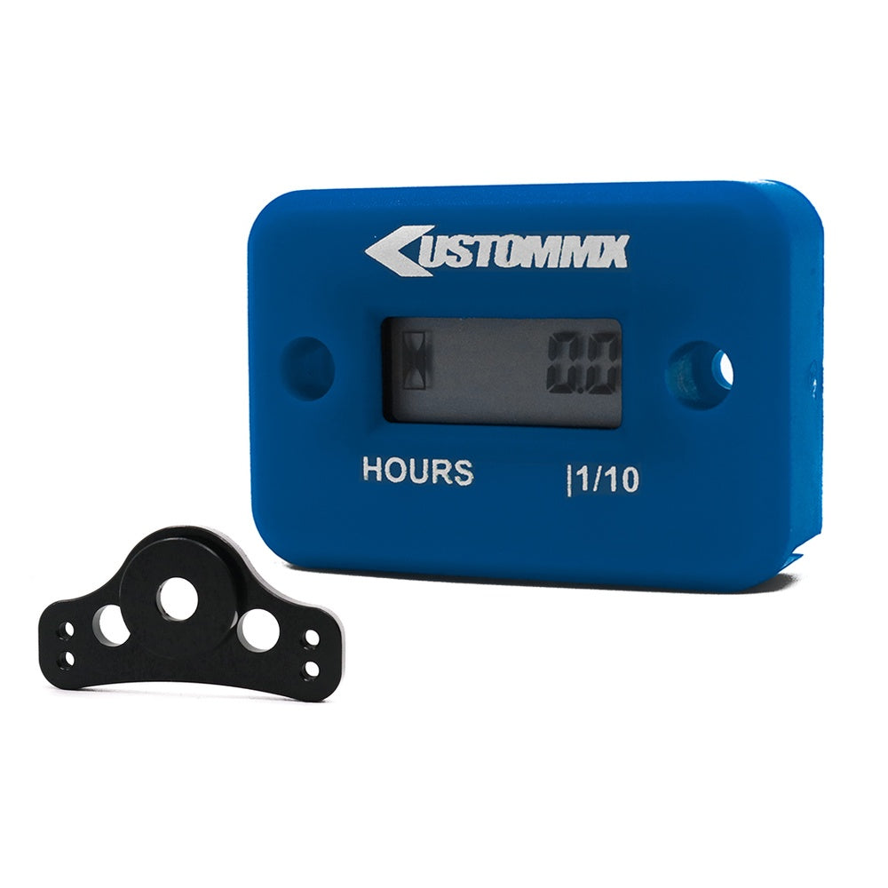 Kustom Hardware Hour Meter with Mounting Bracket Included - Blue