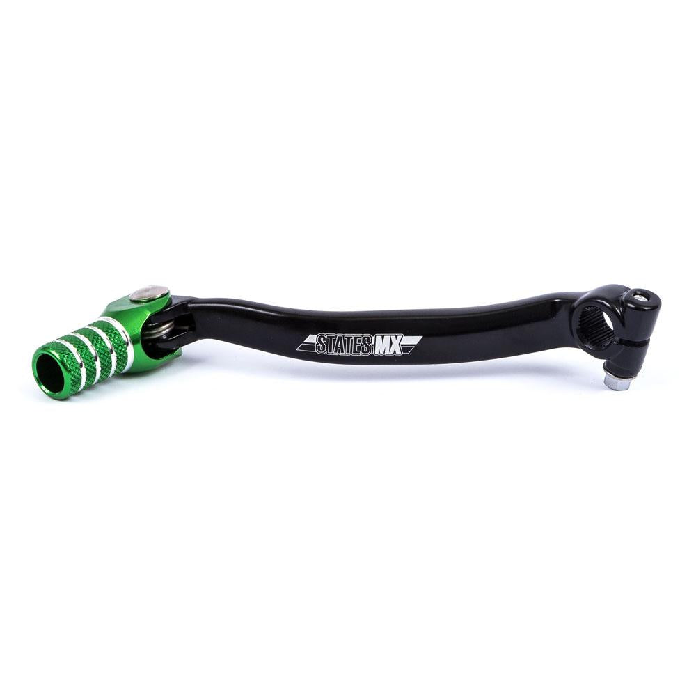 STATES MX FORGED GEAR LEVER - KAWASAKI - GREEN