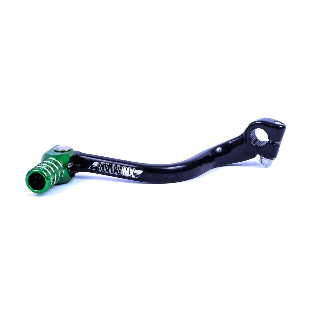 STATES MX FORGED GEAR LEVER - KAWASAKI - GREEN