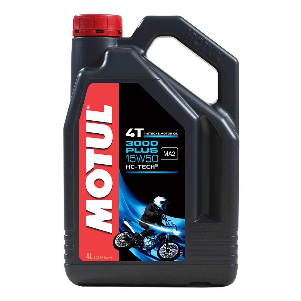 MOTUL 3000 PLUS 15W50 4 STROKE OIL - 4 Litre