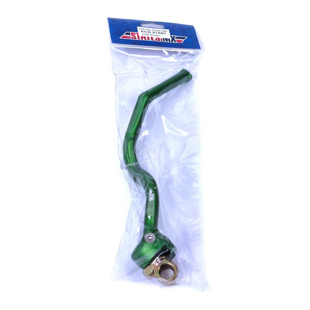 STATES MX ALLOY KICKSTART LEVER - KAWASAKI - GREEN