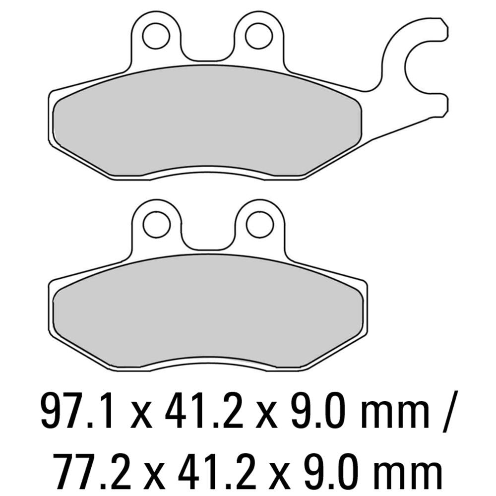 FERODO Brake Disc Pad Set - FDB2186 EF ECO Friction Compound - Non Sinter for Road