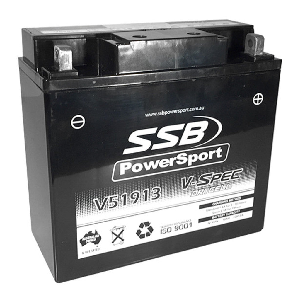 12V SSB V-Spec High Perform. AGM Battery (3) (51814, 51913) (6.38 Kg)