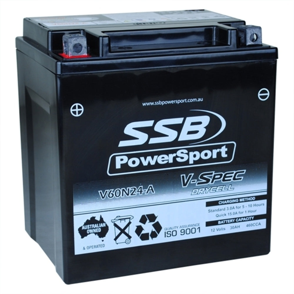 12V SSB V-Spec High Perform. AGM Battery (2) (C60N24-A) (9.93 Kg)
