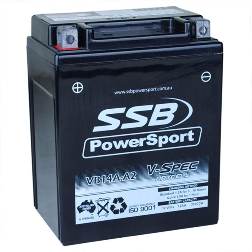 12V SSB V-Spec High Perform. AGM Battery (4) (CB14-A1, CB14-A2, CB14A-A1, CB14A-A2, CB14-B2, YTX14AH-BS) (4.91 Kg)
