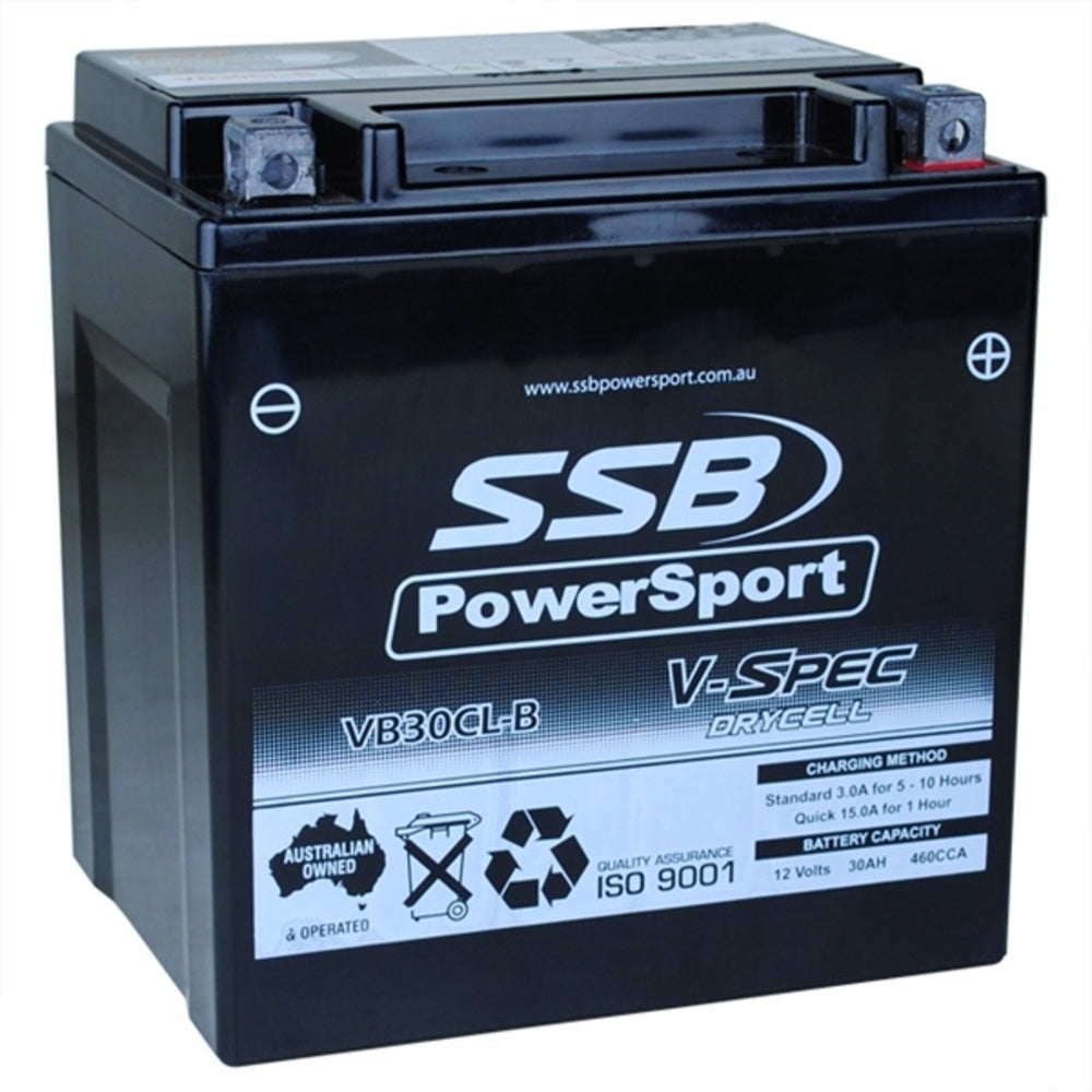 12V SSB V-Spec High Perform. AGM Battery (2) (CB30CL-B, CB30L-B, 53030, 12N24-3A, C60N24AL-B, C60N24L-A, C60N30AL-B,YIX30L) (9.9 Kg)