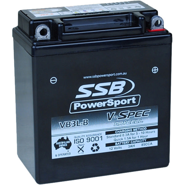 12V SSB V-Spec High Perform. AGM Battery (12) (CB3L-A, CB3L-B, GB3L-B, YTX3L-BS) (1.44 Kg)