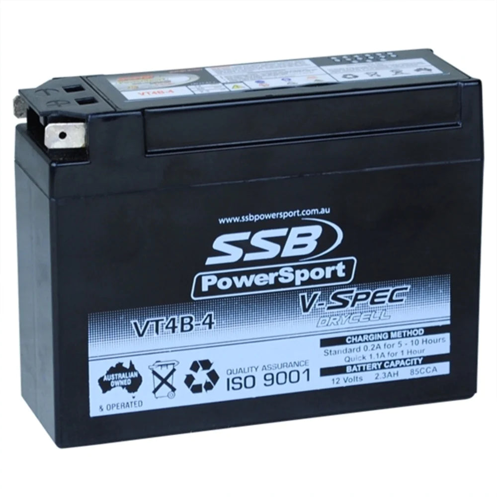 12V SSB V-Spec High Perform. AGM Battery (15) (YT4B-4) (1.11 Kg)