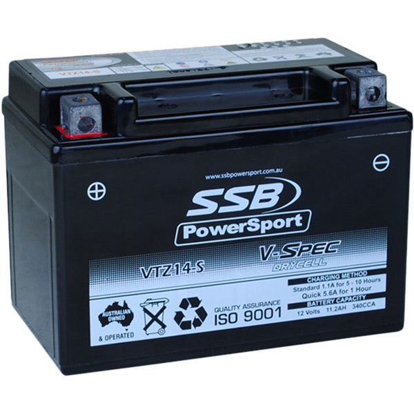 12V SSB V-Spec High Perform. AGM Battery (6) (YTZ14-S, GTZ14-S, YTZ14-S-BS, YTZ12-S) (3.68 Kg)