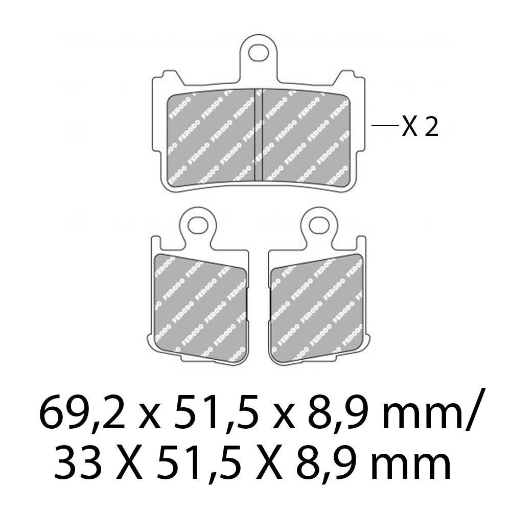 FERODO Brake Disc Pad Set - FDB2259 ST