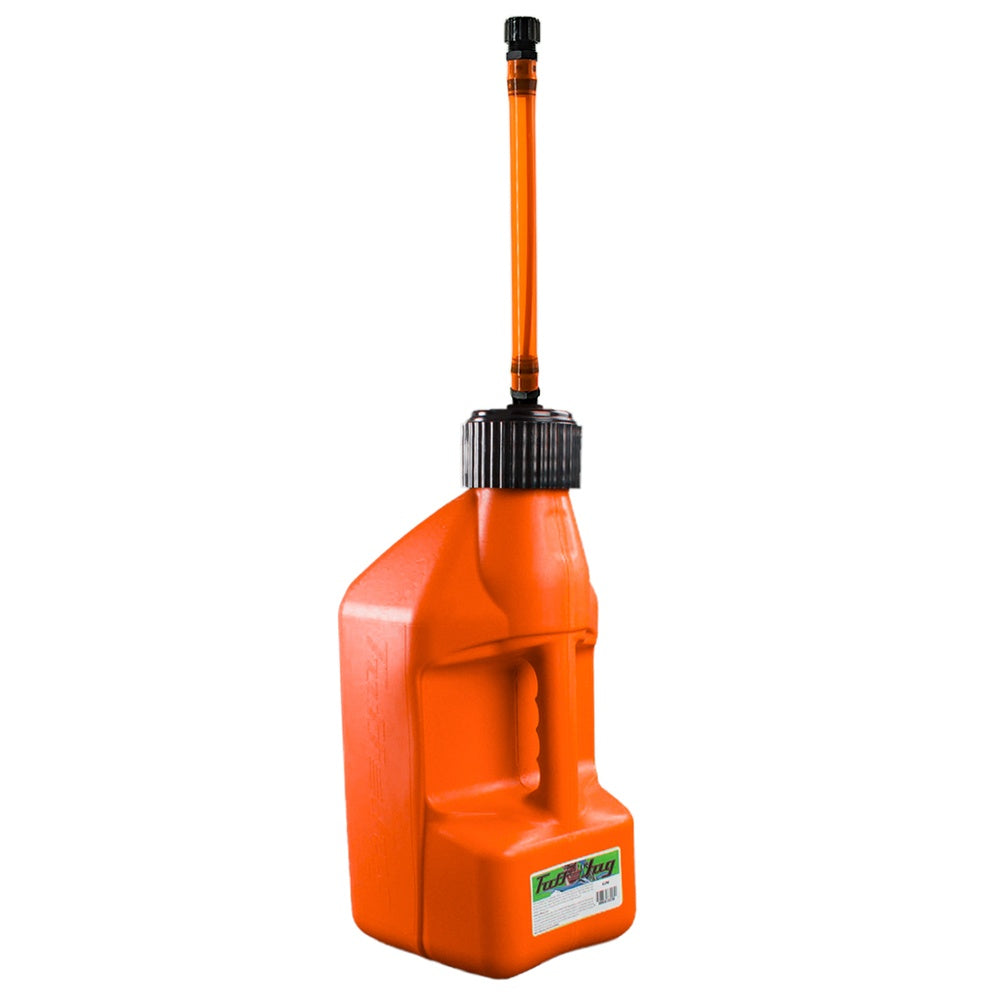 2.7 gal/10 Litre Orange Tuff Jug w/Black Standard Cap/Orange Flexible Auto Shut Off Spout