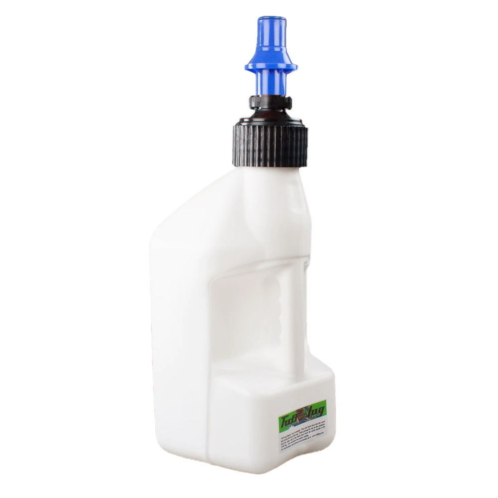2.7 gal/10 Litre White Tuff Jug with Blue Ripper Cap