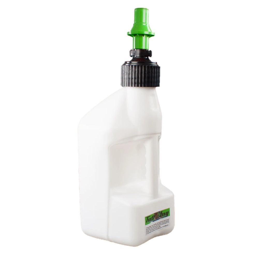 2.7 gal/10 Litre White Tuff Jug with Kawi Green Ripper Cap