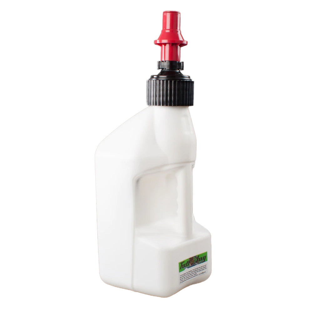 2.7 gal/10 Litre White Tuff Jug with Red Ripper Cap