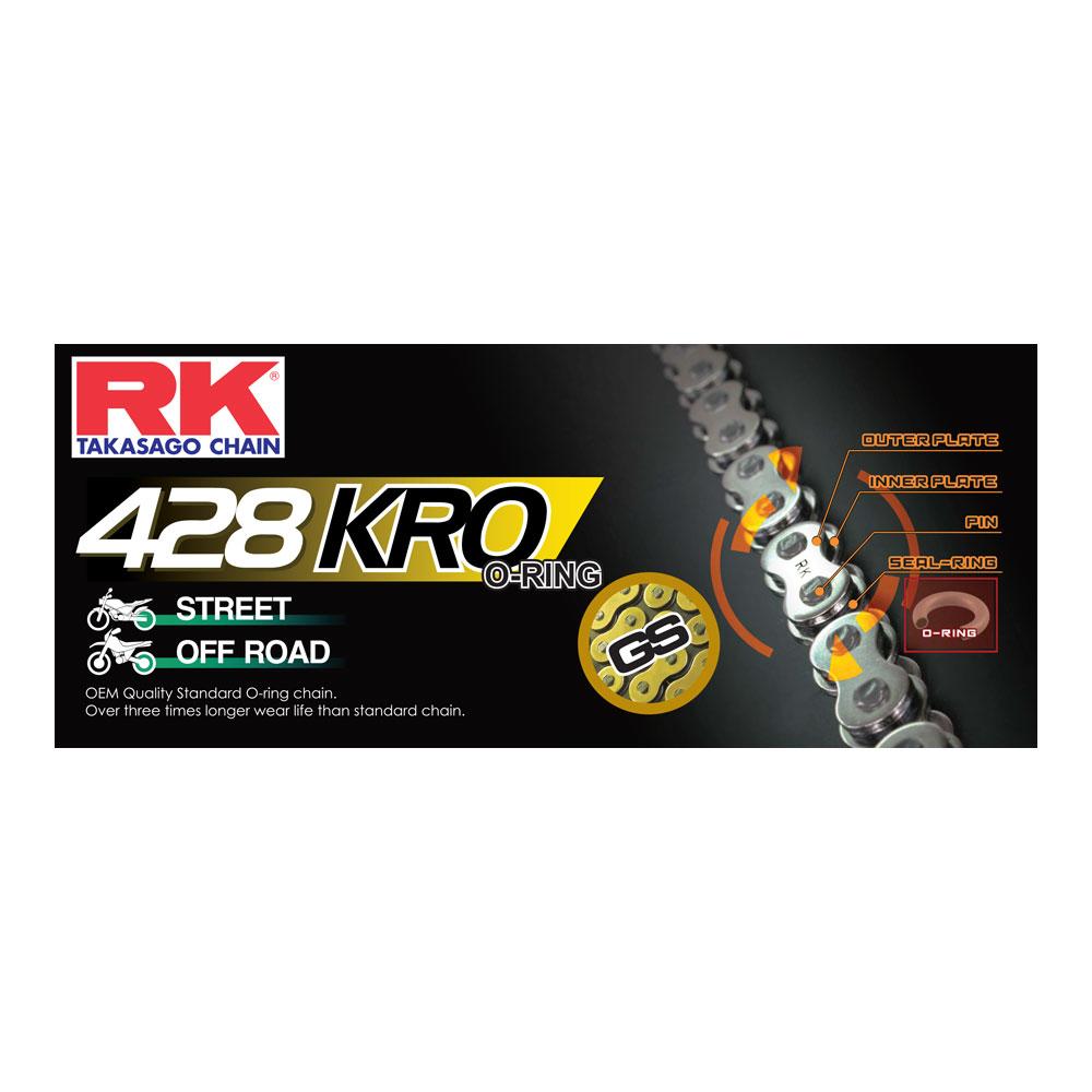 RK CHAIN 428KRO - 136LINK - GOLD