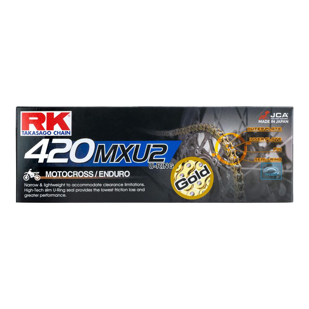 RK CHAIN 420MXU2 - 136 LINK - GOLD
