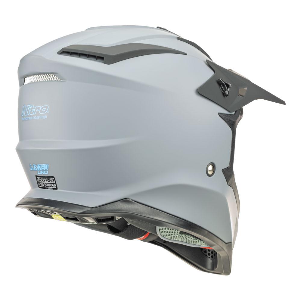 NITRO MX760 SATIN GUNMETAL/BLUE LOGO