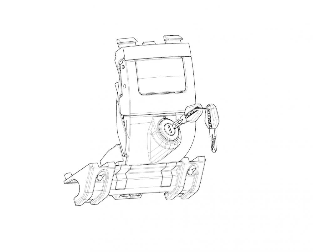 REPLACEMENT LOCK SYSTEM - Suit SH35/36 SIDE PANNIERS