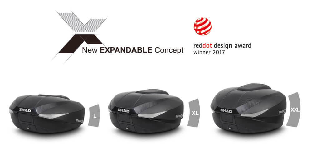 EXPANDABLE TOP CASE SH58X CARBON