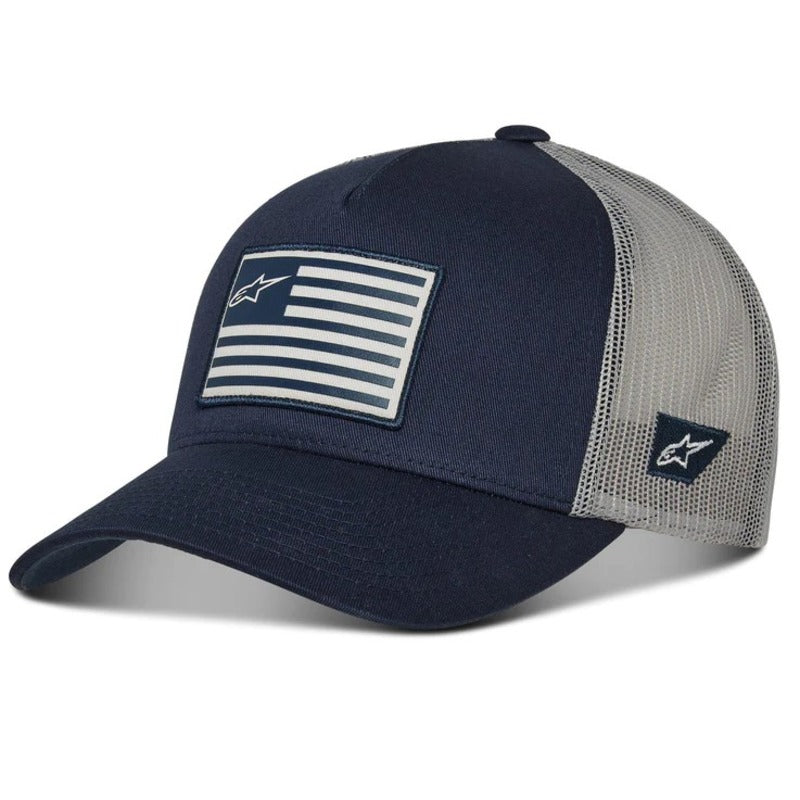 ALPINESTARS FLAG SNAPBACK HAT NAVY/GREY