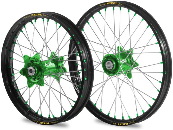 KITE EXCEL ELITE WHEEL SET KAWASAKI KX 06-08 KXF 250 450 06-18 GREEN