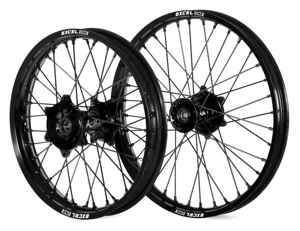 KITE EXCEL ONE SPORT WHEEL SET KTM SX SXF 03-22 FC TC 14-22 BLACK HUB SPOKES