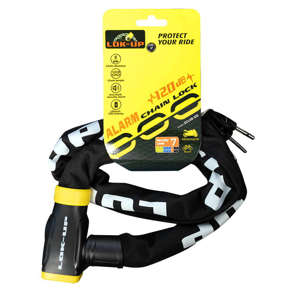 CHAIN & BUILT-IN ALARM LOCK 120dB