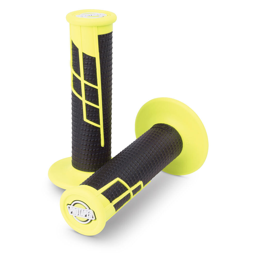 Protaper Clamp-On 1/2 Waffle Grip Neon Yellow/ Black
