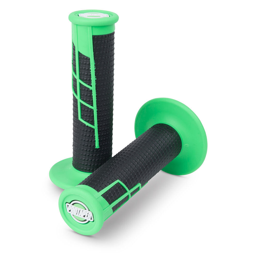 Protaper Clamp-On 1/2 Waffle Grip Neon Green/ Black
