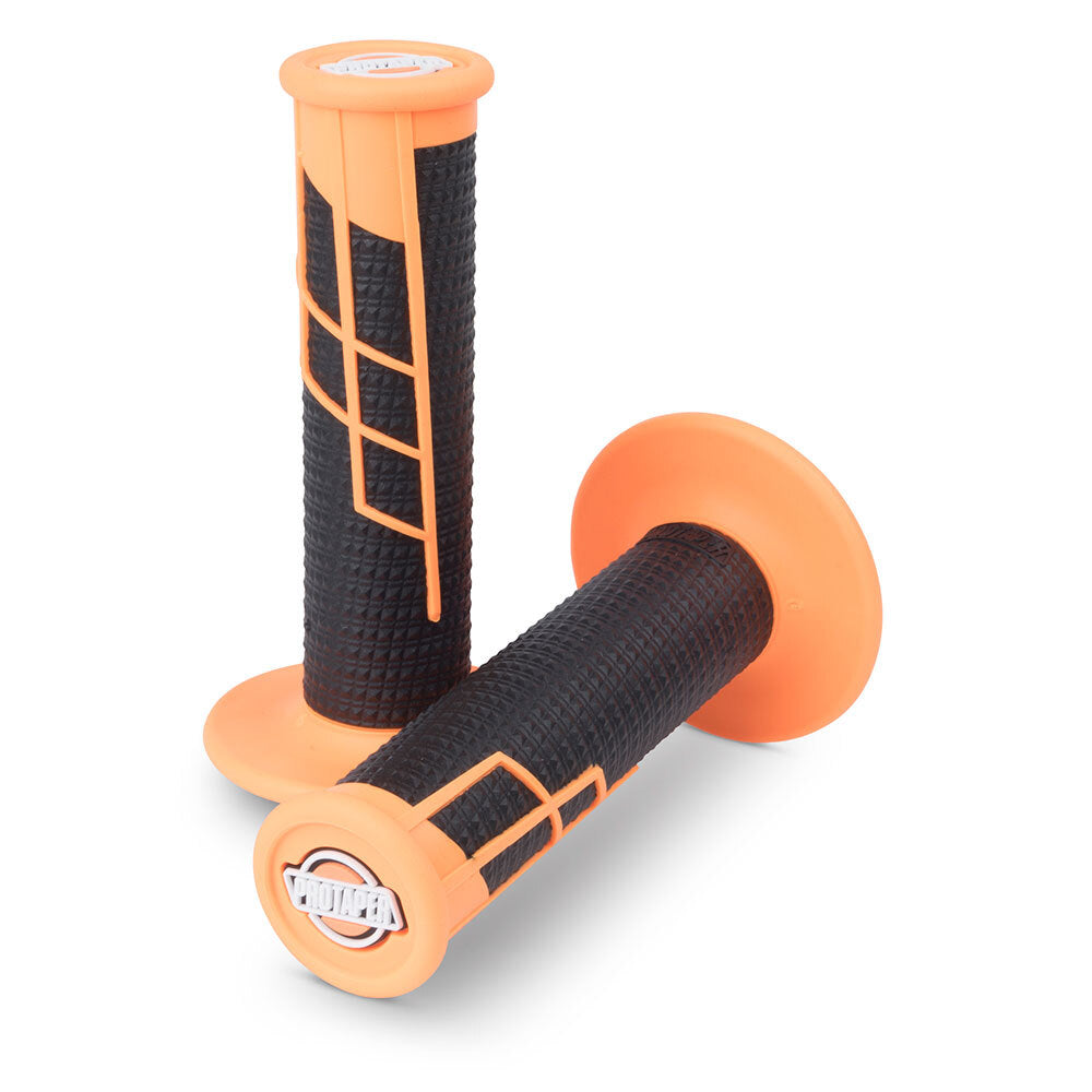 Protaper Clamp-On 1/2 Waffle Grip Neon Orange/ Black