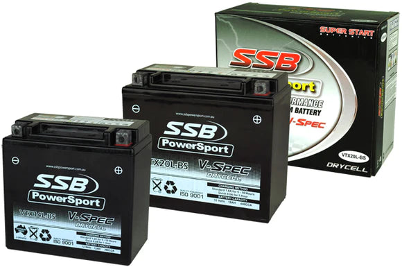 12V SSB V-Spec High Perform. AGM Battery (4) (YTX14L-BS) (4.55 Kg)