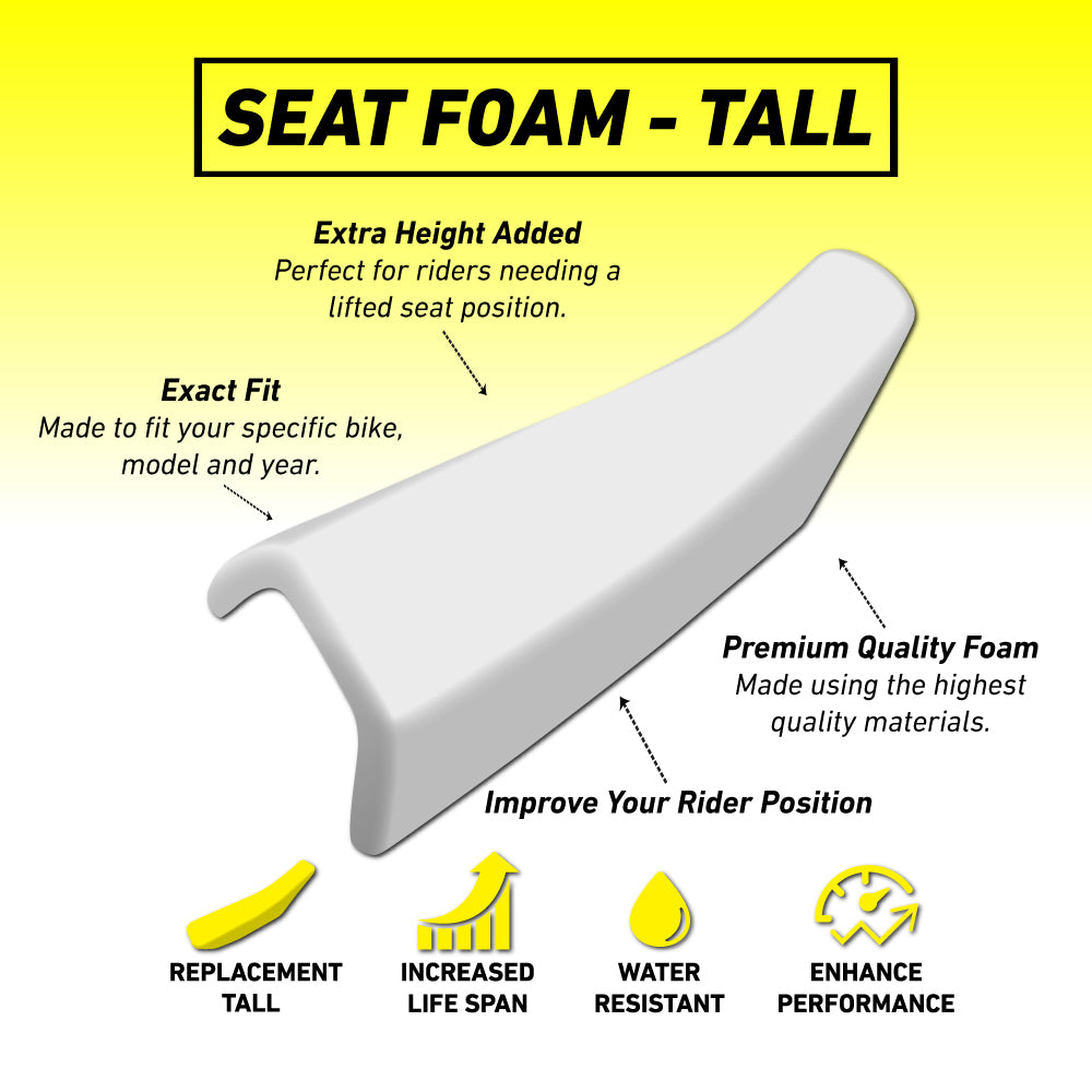 Yamaha YZ125 86-88/YZ250 86-87/ YZ490 86-89 TALL Seat Foam