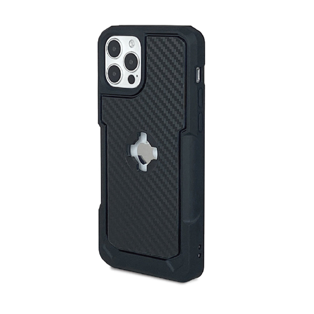 iPhone 12 / 12 Pro X-Guard Case Carbon Fibre + Infinity Mount