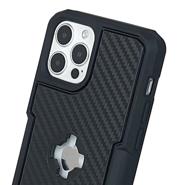 iPhone 12 Pro Max X-Guard Case Carbon Fibre + Infinity Mount