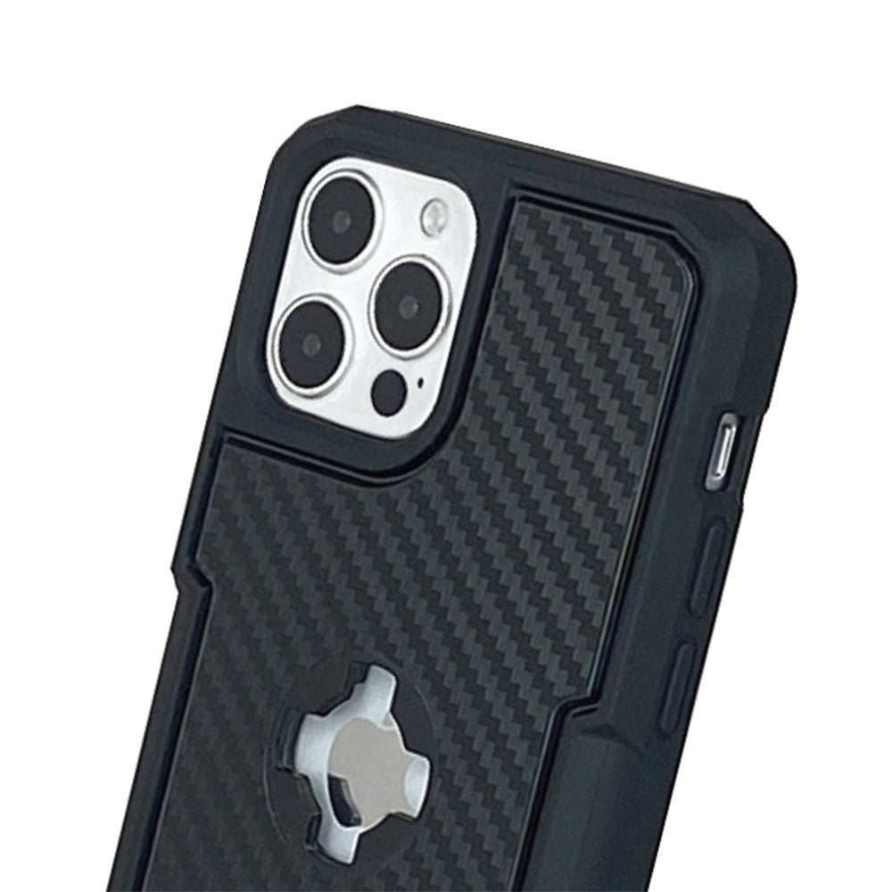 iPhone 12 Pro Max X-Guard Case Carbon Fibre + Infinity Mount
