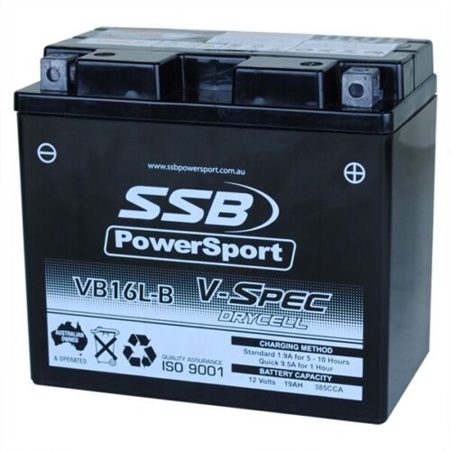 12V SSB V-Spec High Perform. AGM Battery (2) (12N16-3B, CB16-HL-A-CX, CB16L-A2, CB16L-B) (6.61 Kg)
