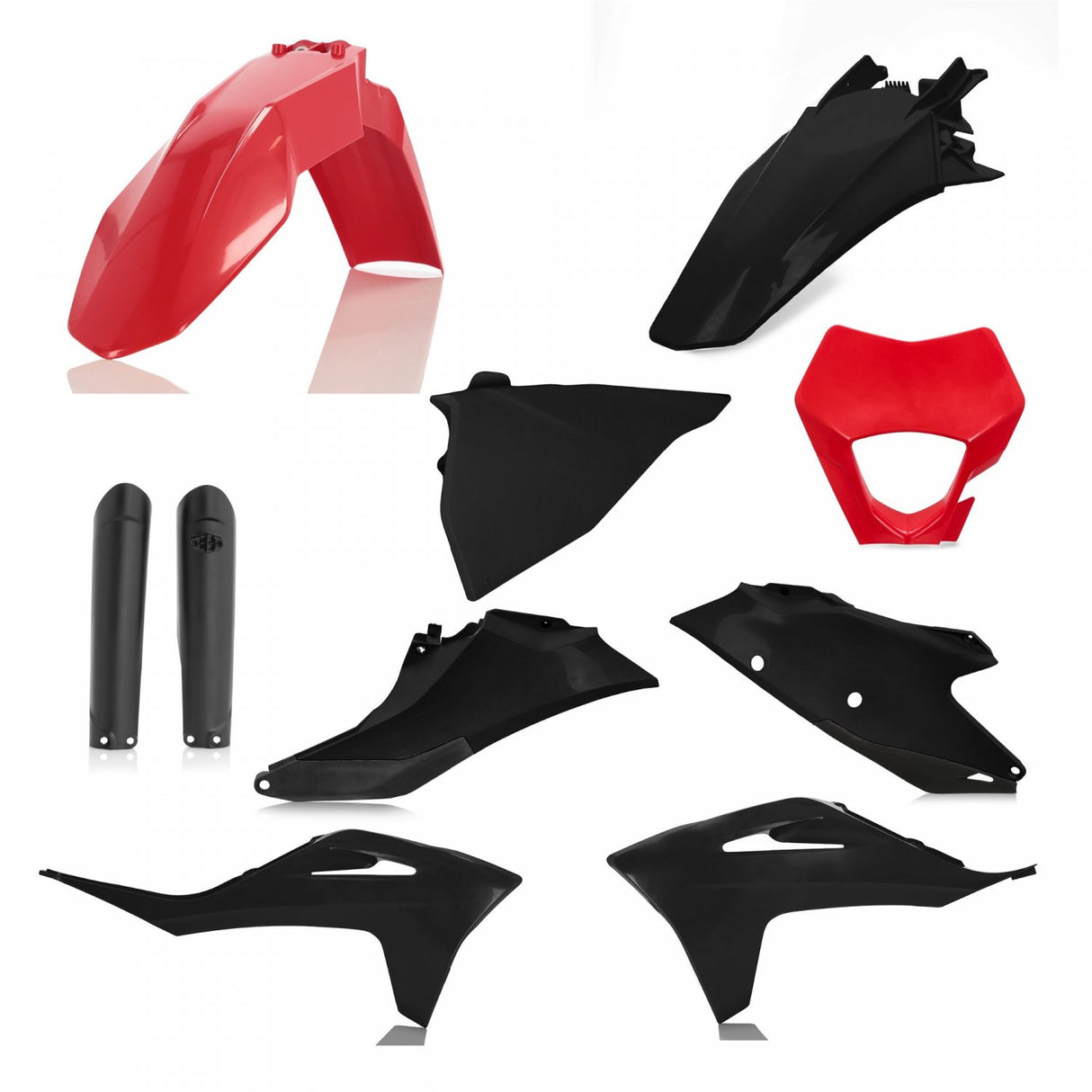 ACERBIS PLASTIC KIT GAS GAS EC ECF 21-23 RED BLACK