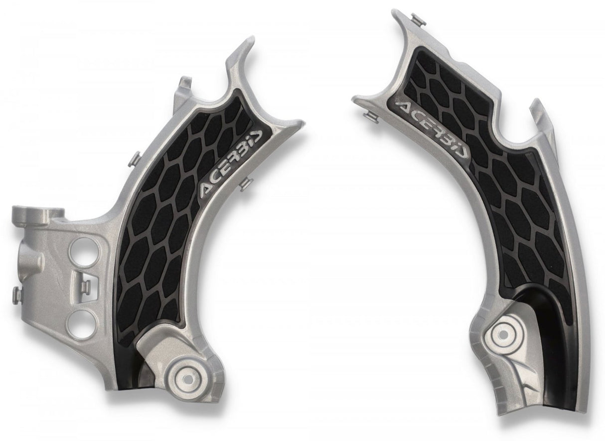 ACERBIS X-GRIP FRAME GUARDS CRF 250 22-23 450 21-23 SILVER-BLK