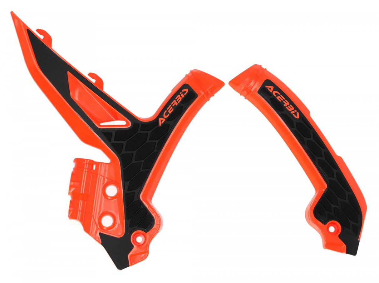 ACERBIS X-GRIP FRAME GUARDS SX SXF 23-24 EXC EXCF 24 ORANGE BLACK