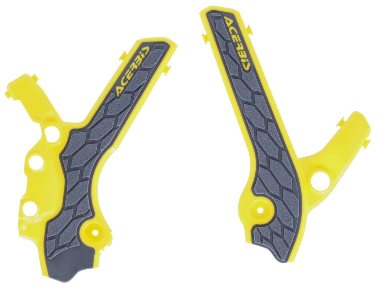 ACERBIS X-GRIP FRAME GUARDS SUZUKI DRZ 400 00-23 YELLOW-GREY