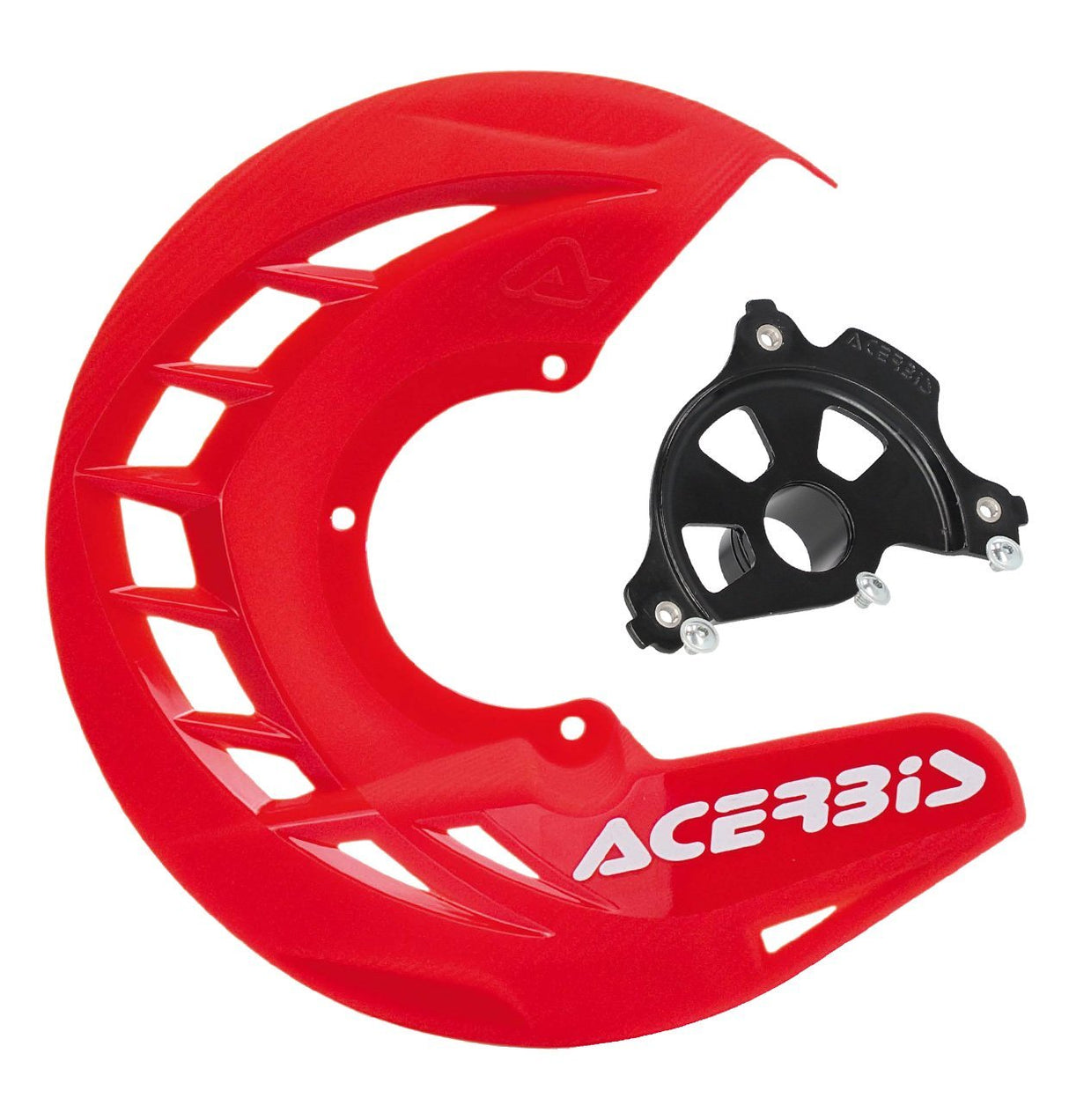 ACERBIS X-BRAKE DISC COVER & BLK MOUNT RED SX/F 15-23 EXC/F 16-23
