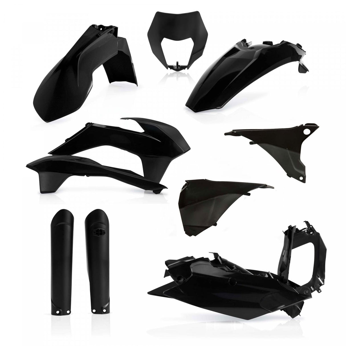 ACERBIS PLASTIC KIT KTM EXC EXCF 2016 BLACK