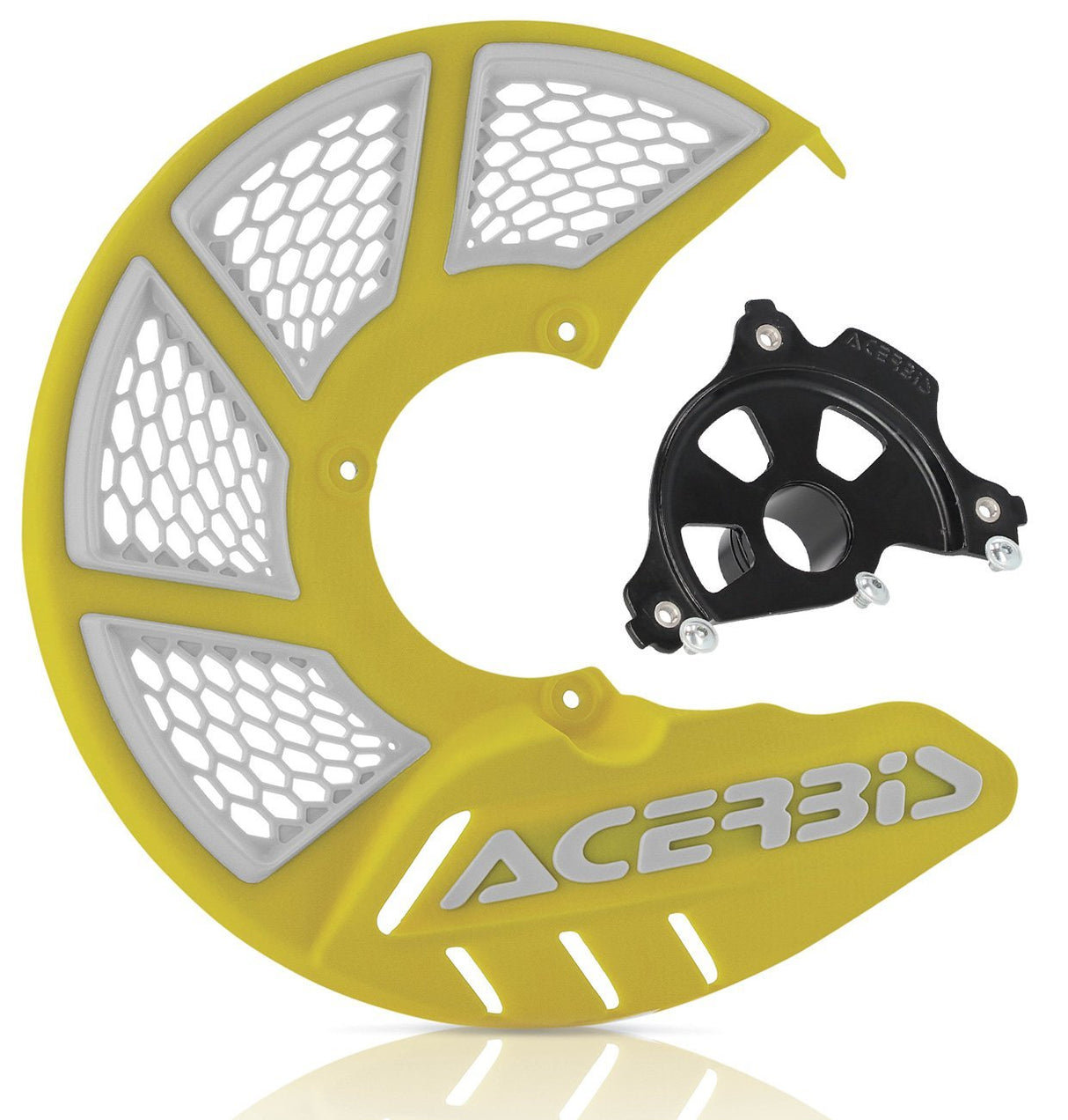 ACERBIS X-BRAKE 2.0 DISC COVER & BLK MOUNT YELLOW WHITE SUZUKI RMZ 250 450 07-23