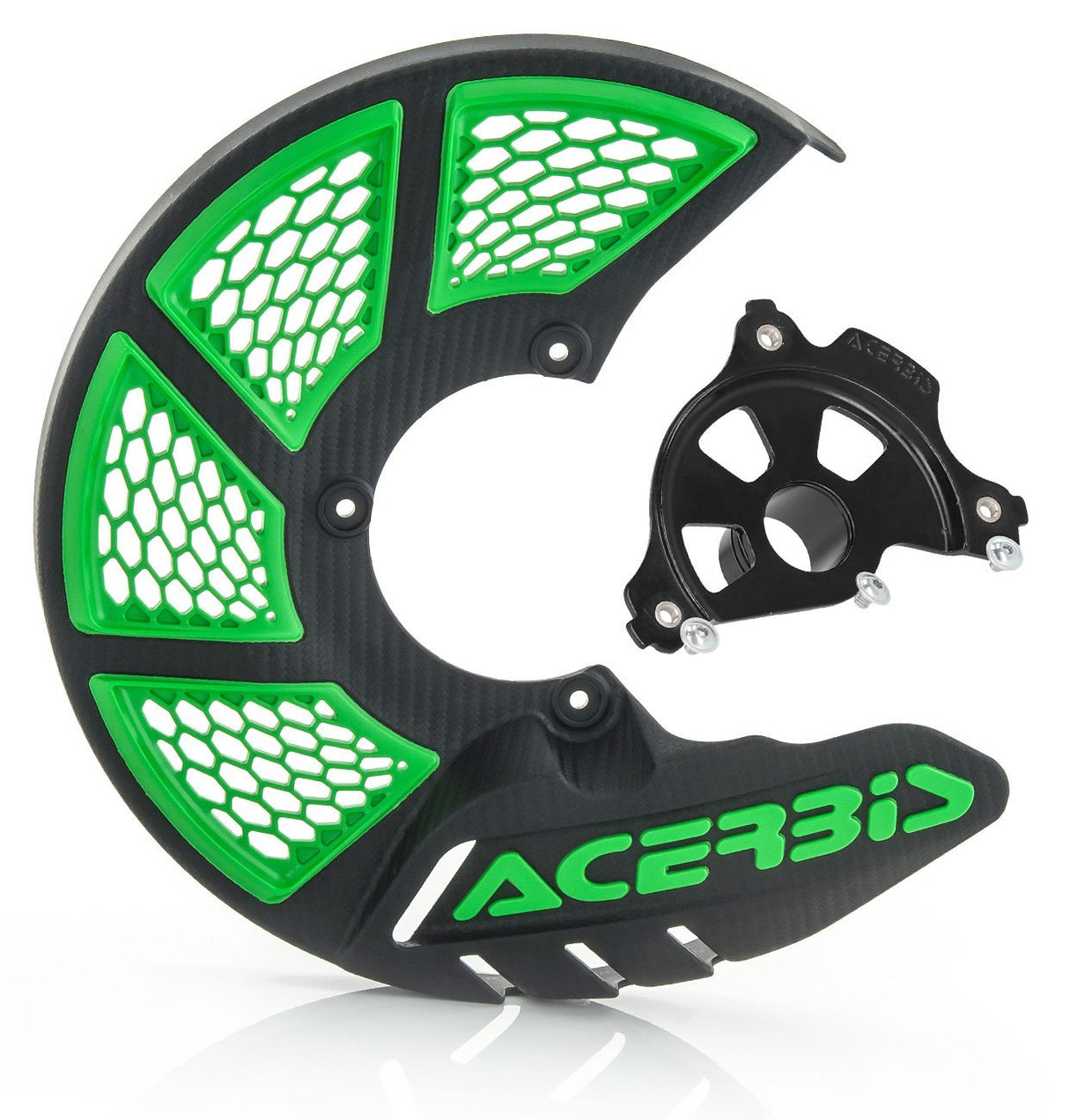 ACERBIS X-BRAKE 2.0 DISC COVER & BLK MOUNT BLACK GREEN KAWASAKI KXF 250 21-23 450 19-23