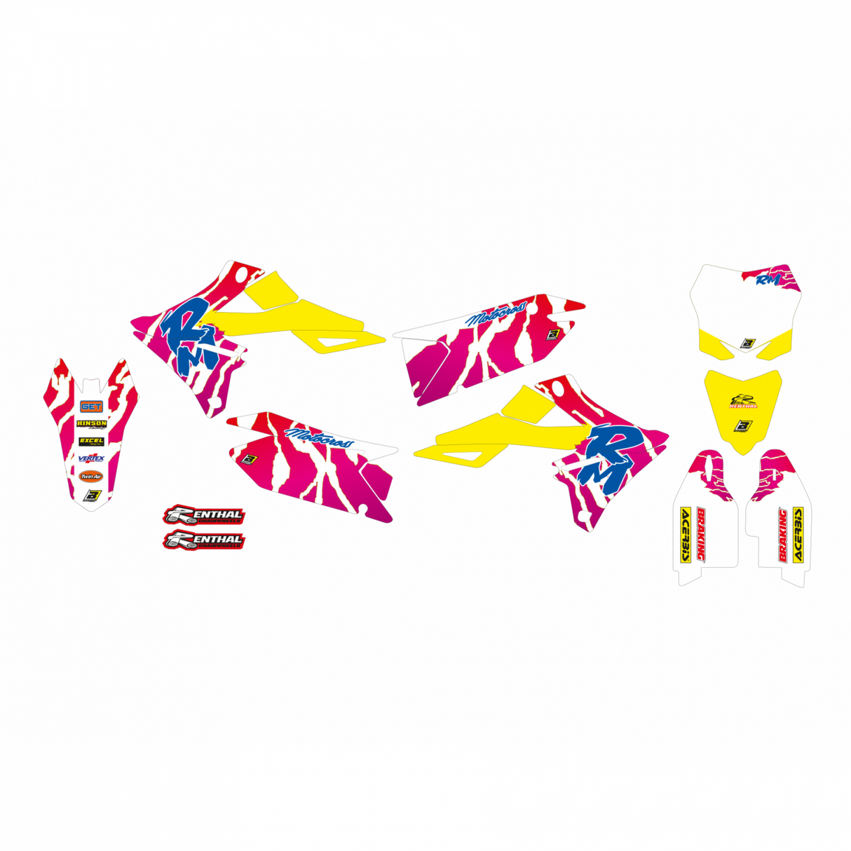 BLACKBIRD GRAPHICS KIT RETRO SUZUKI RMZ 250 19-23 450 18-23