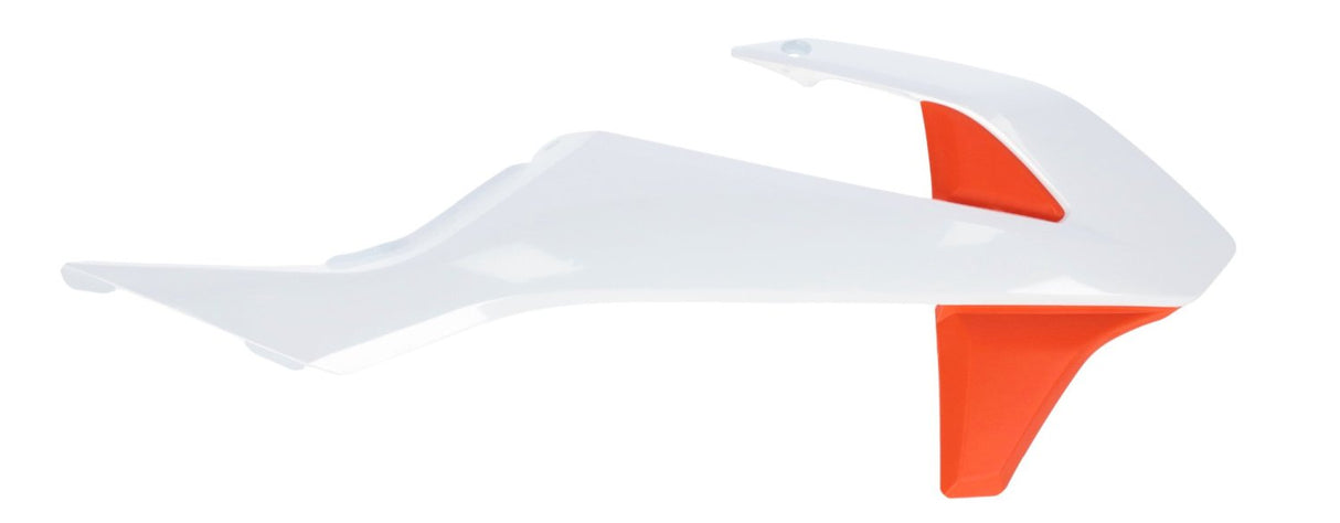 ACERBIS RADIATOR SHROUDS KTM SX 50 16-23 WHITE ORANGE