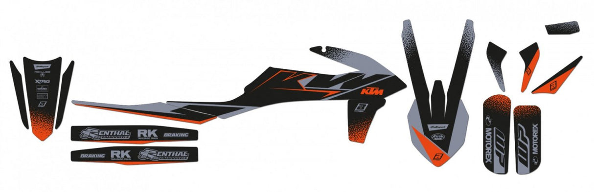 BLACKBIRD GRAPHICS KIT MAT BLK KTM SX SXF 19-22 EXC EXCF 20-23