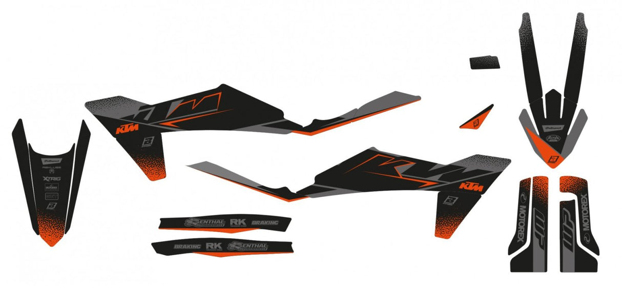 BLACKBIRD GRAPHICS KIT MAT BLK KTM SX SXF 23