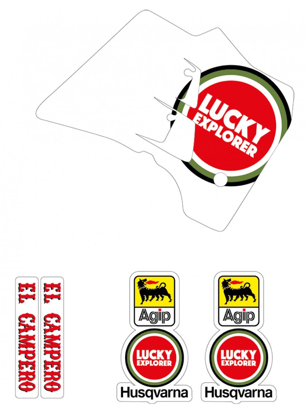 TECNOSEL DECALS REPLICA HUSKY TEAM ENDURO 1993